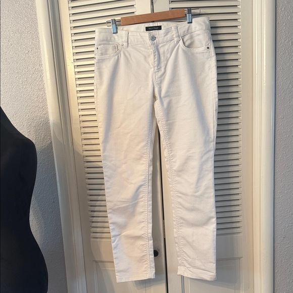 White House Black Market Pants - White House Black Market Cream Straight Leg Jeans